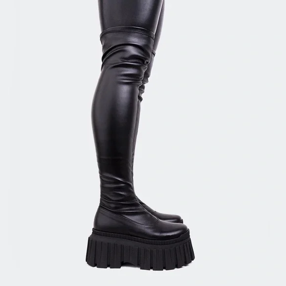 Letar Black Stretch Boots - Picture 13 of 13